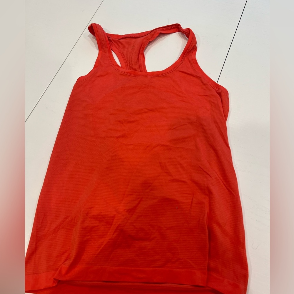 Lululemon Carnation Red Swiftly tech tank top size 8